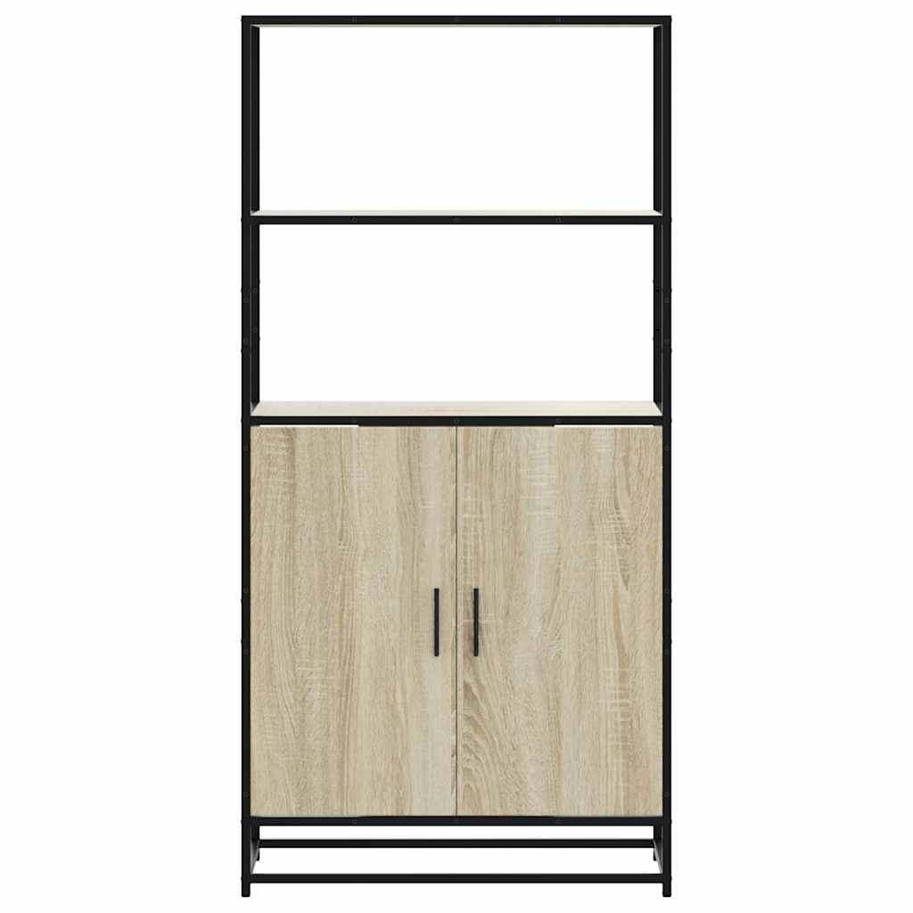 aukšta lenta Sonoma ąžuolas 68x35x139 cm Mediena ir metalas