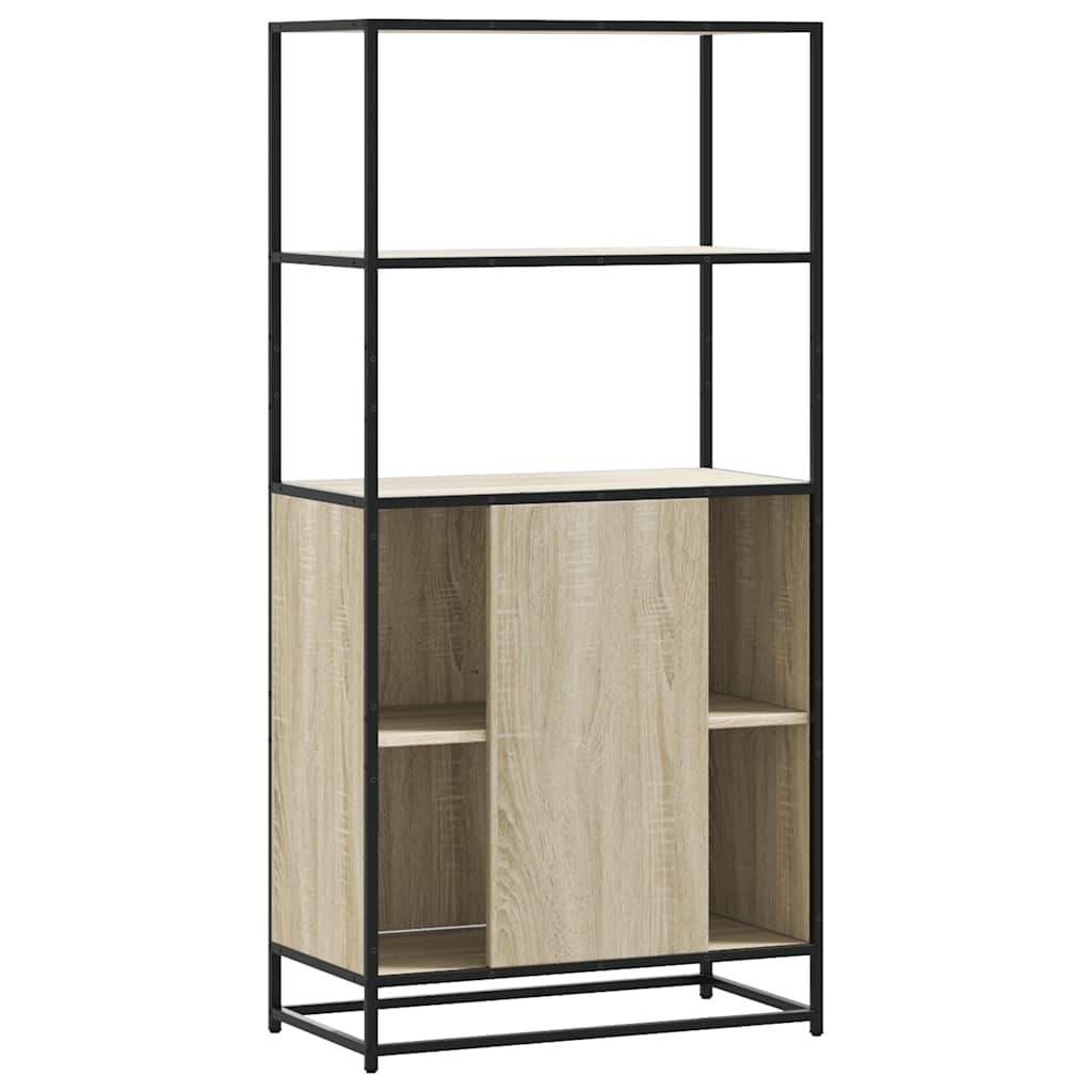 aukšta lenta Sonoma ąžuolas 68x35x139 cm Mediena ir metalas