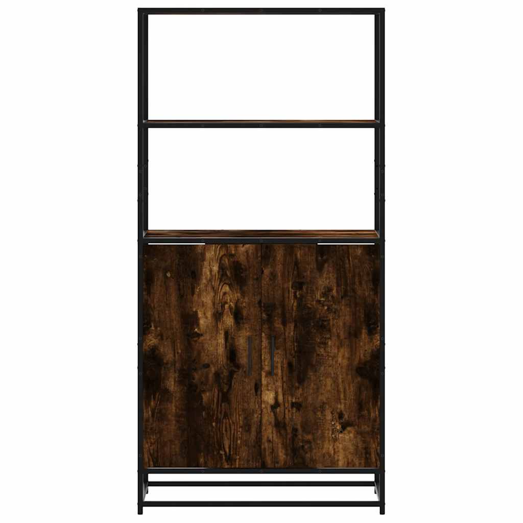 Highboard rūkytas ąžuolas 68x35x139 cm Mediena ir metalas
