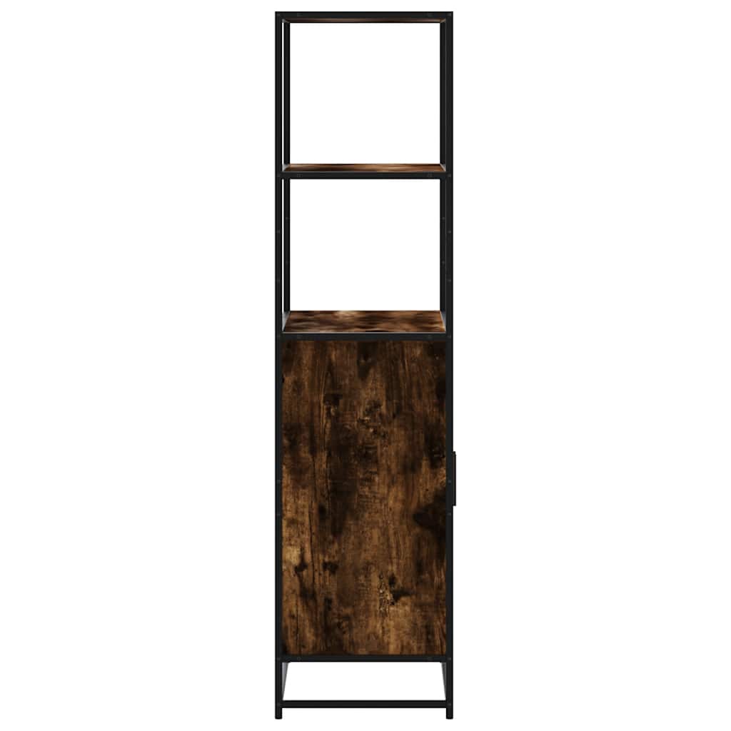 Highboard rūkytas ąžuolas 68x35x139 cm Mediena ir metalas