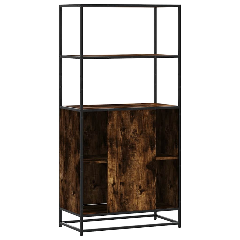 Highboard rūkytas ąžuolas 68x35x139 cm Mediena ir metalas