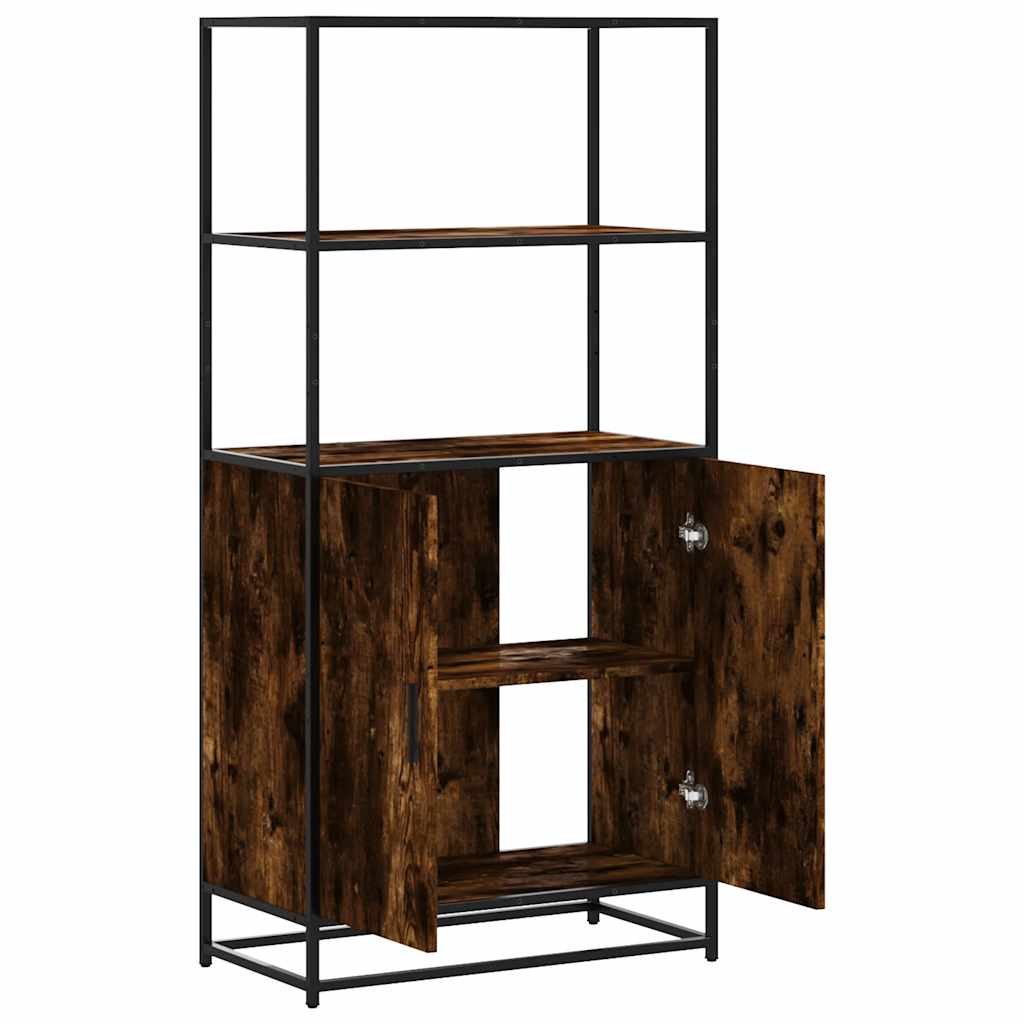 Highboard rūkytas ąžuolas 68x35x139 cm Mediena ir metalas