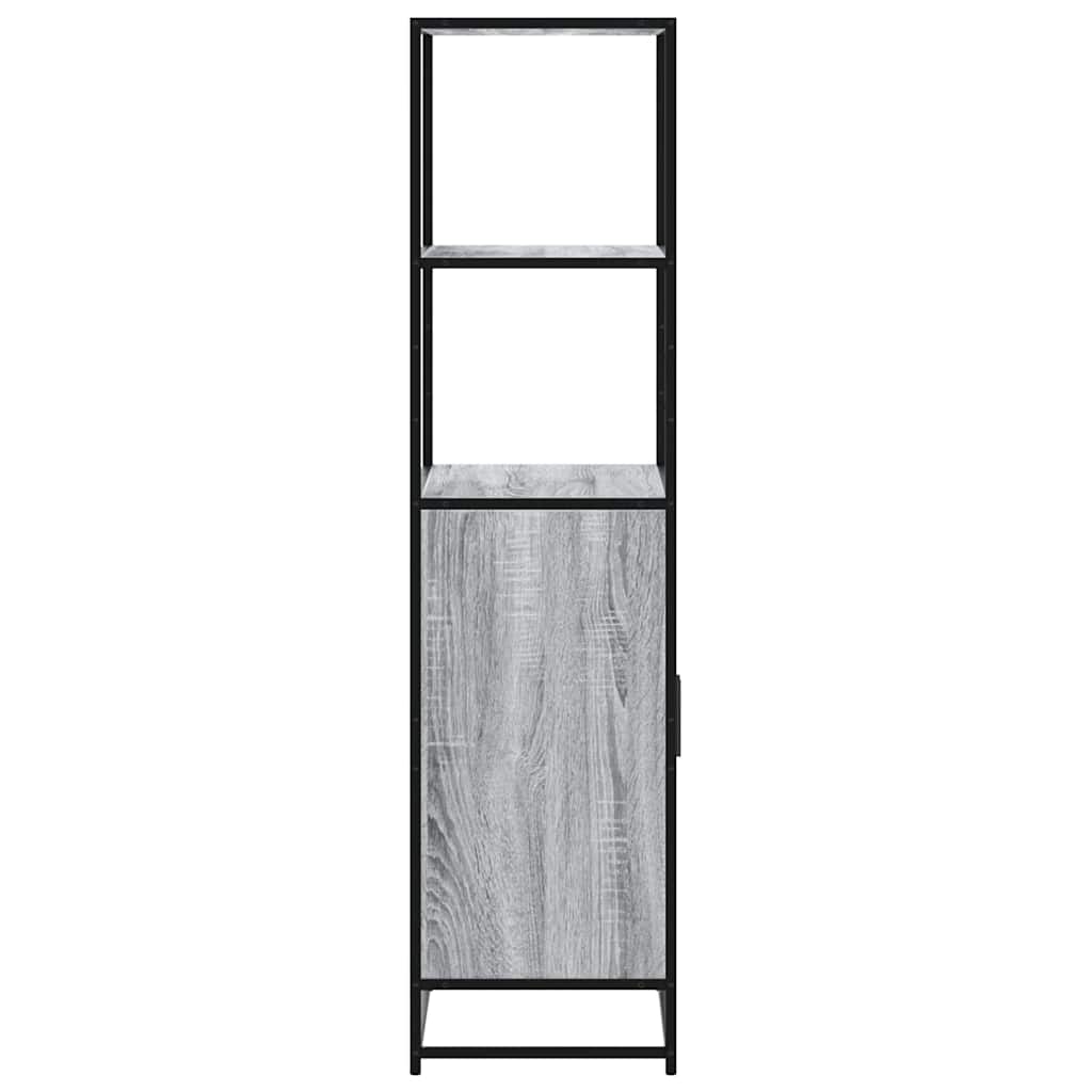 Highboard Pilka Sonoma 68x35x139 cm Mediena ir metalas