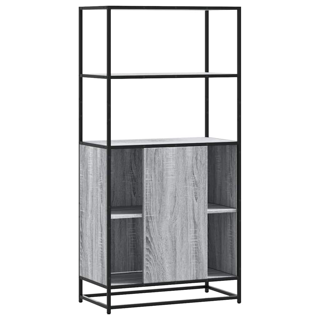 Highboard Pilka Sonoma 68x35x139 cm Mediena ir metalas