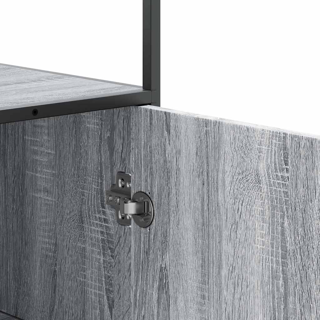 Highboard Pilka Sonoma 68x35x139 cm Mediena ir metalas