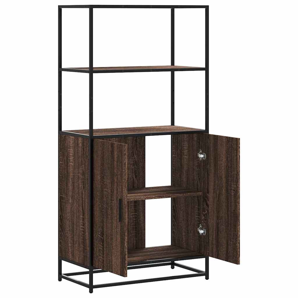 Highboard Rudas ąžuolas 68x35x139 cm Mediena ir metalas