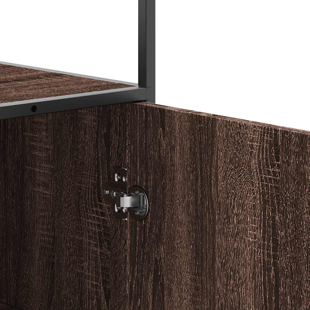 Highboard Rudas ąžuolas 68x35x139 cm Mediena ir metalas
