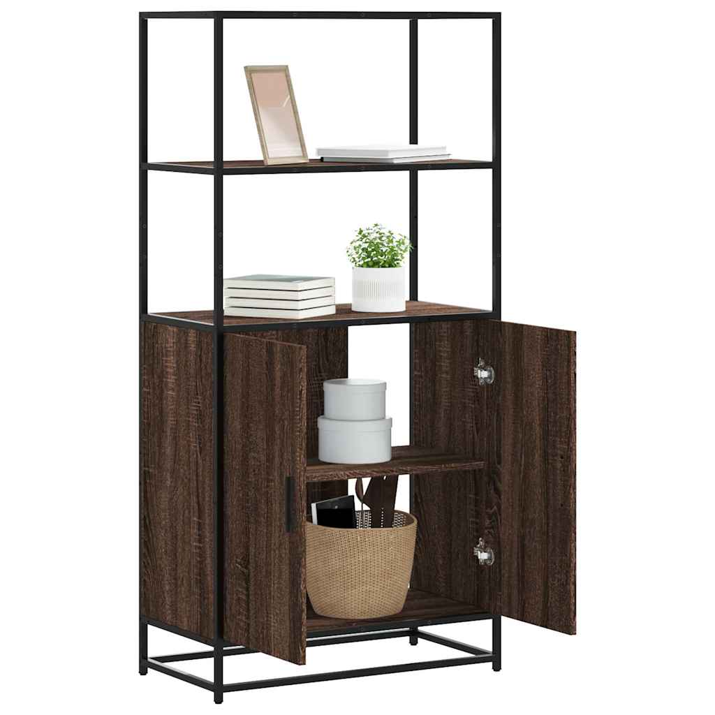 Highboard Rudas ąžuolas 68x35x139 cm Mediena ir metalas