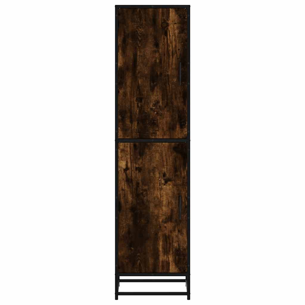 Highboard Rūkytas ąžuolas 35,5x35x139 cm Mediena ir metalas