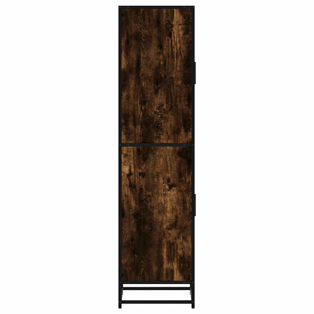 Highboard Rūkytas ąžuolas 35,5x35x139 cm Mediena ir metalas