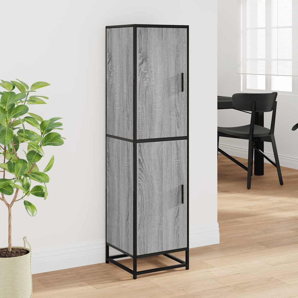 Highboard Gray Sonoma inžinerinis medis ir metalas