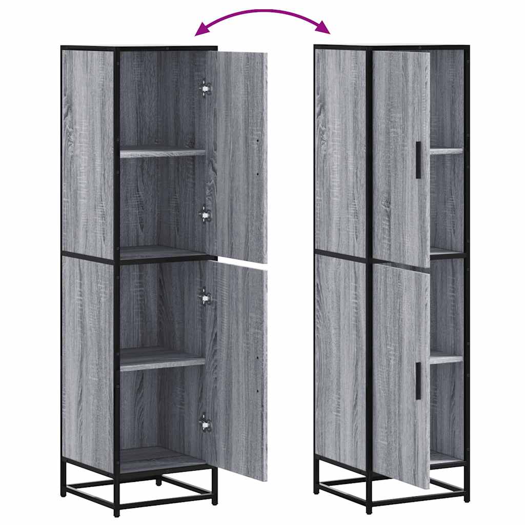 Highboard Gray Sonoma inžinerinis medis ir metalas