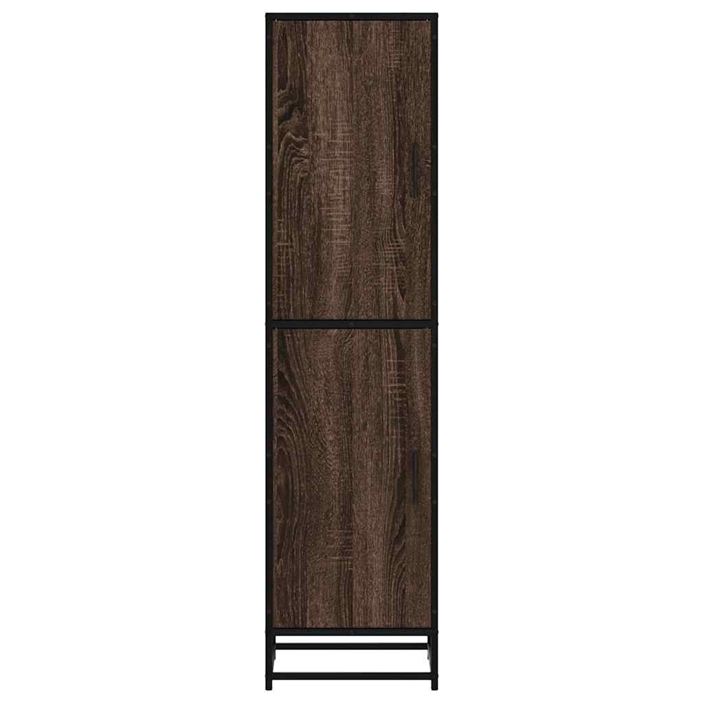 Highboard Rudas ąžuolas 35,5x35x139 cm Mediena ir metalas