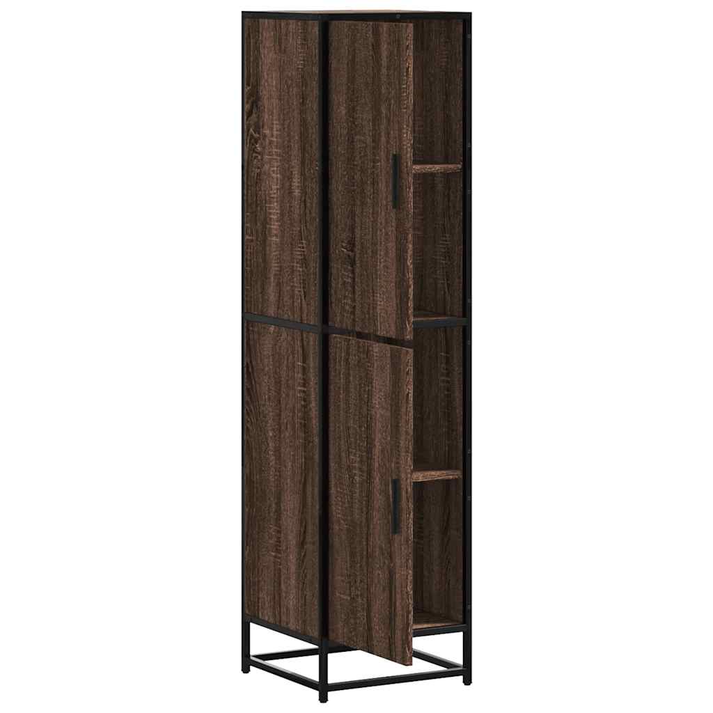 Highboard Rudas ąžuolas 35,5x35x139 cm Mediena ir metalas