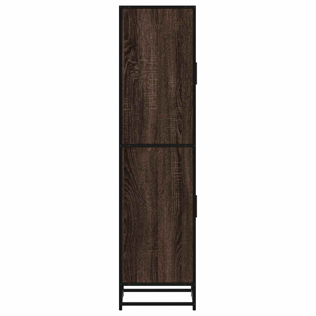 Highboard Rudas ąžuolas 35,5x35x139 cm Mediena ir metalas