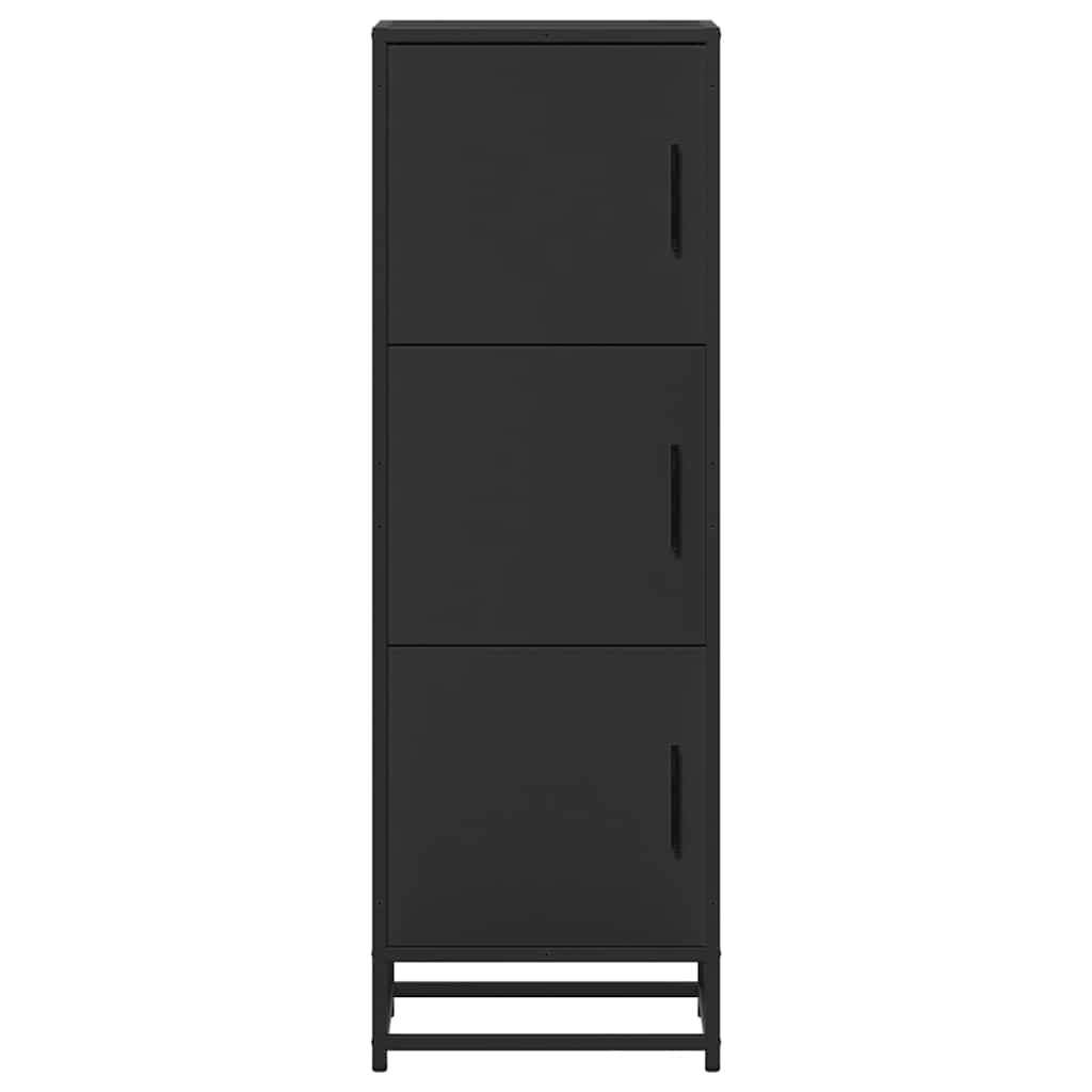Highboard Black 35,5x35x106,5 cm Mediena ir metalas