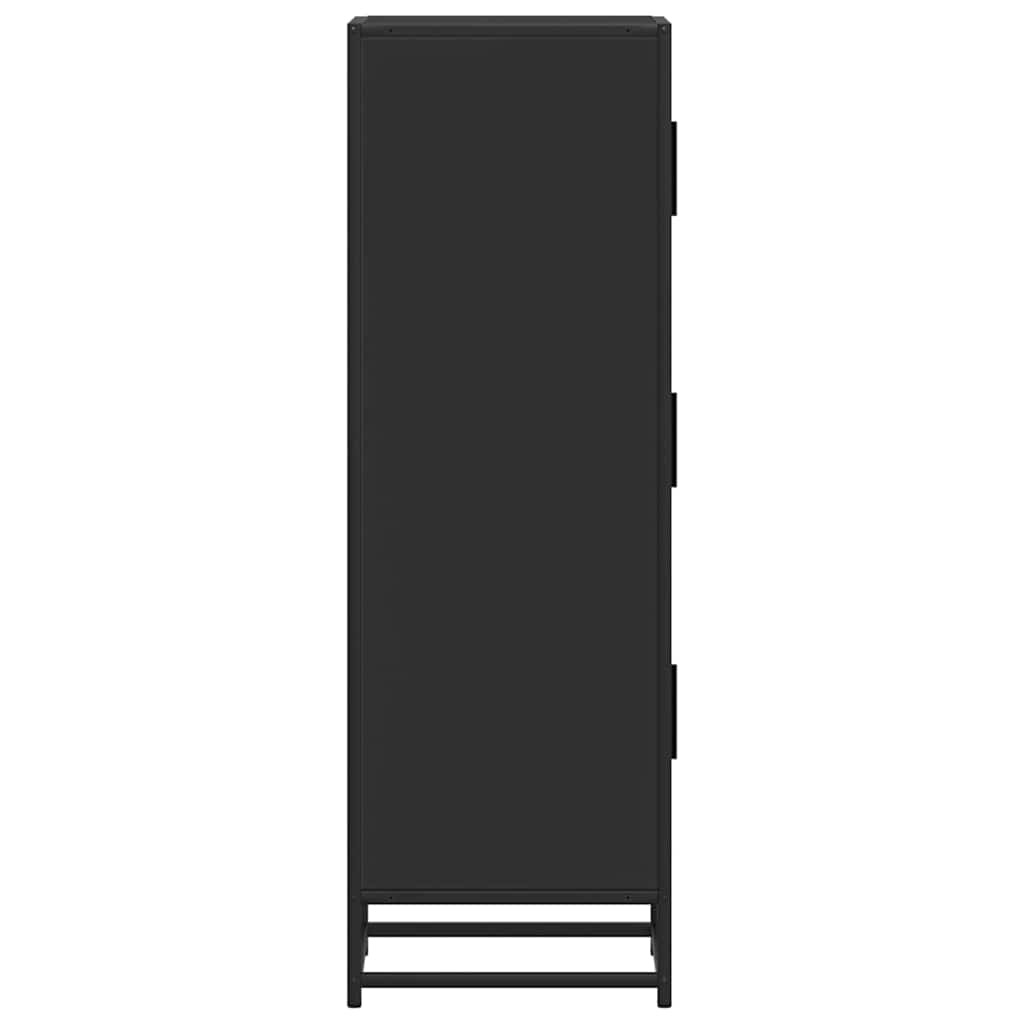 Highboard Black 35,5x35x106,5 cm Mediena ir metalas