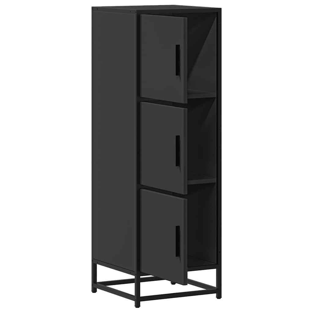 Highboard Black 35,5x35x106,5 cm Mediena ir metalas