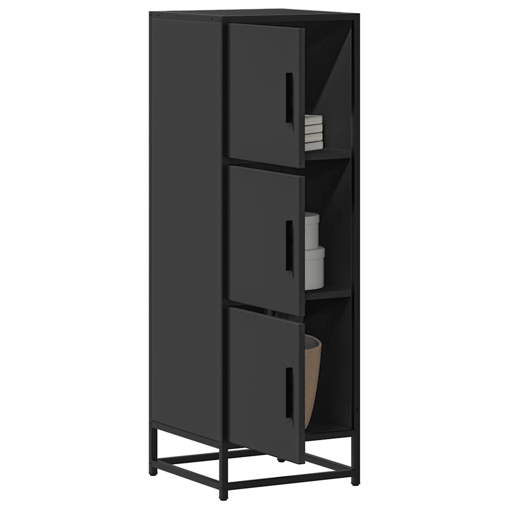 Highboard Black 35,5x35x106,5 cm Mediena ir metalas