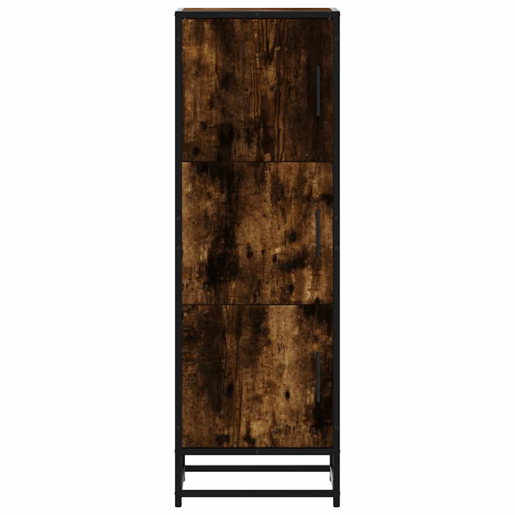 Highboard rūkytas ąžuolas 35,5x35x106,5 cm Mediena ir metalas