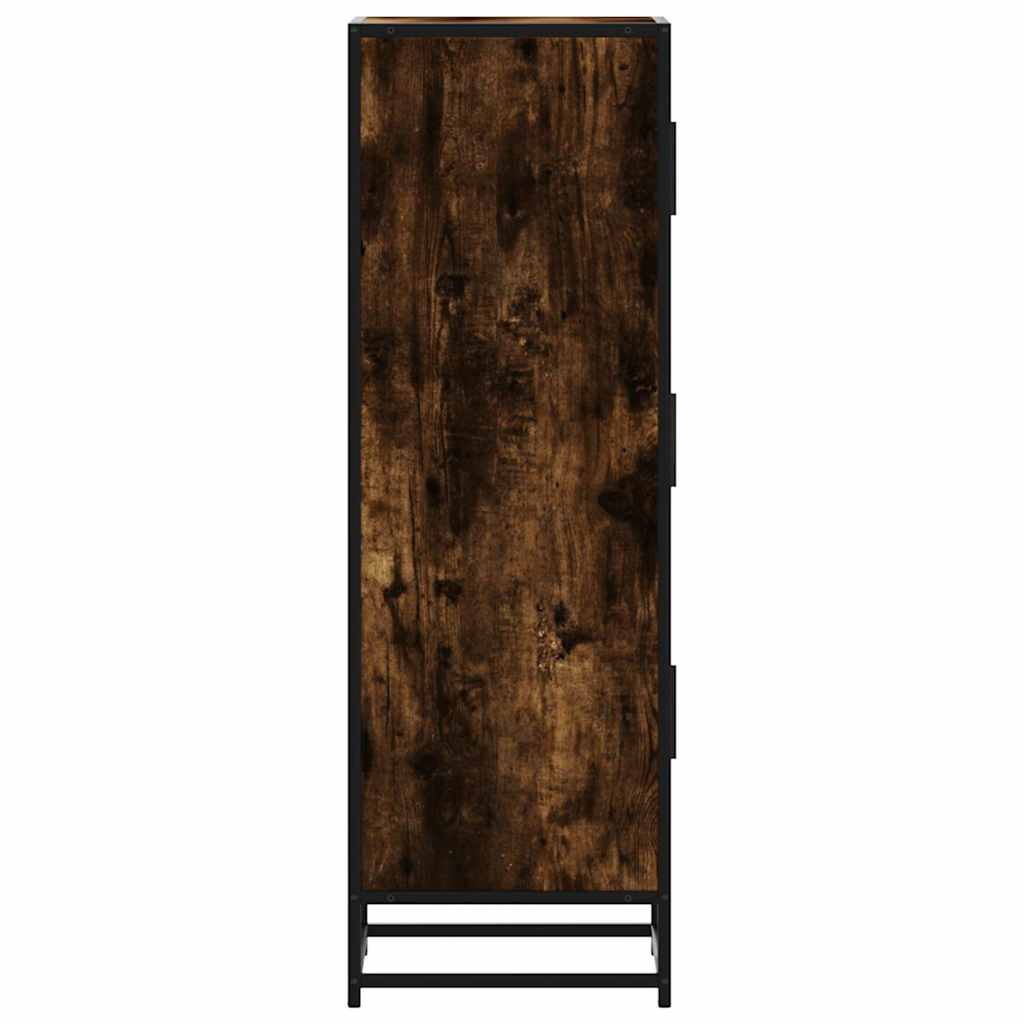 Highboard rūkytas ąžuolas 35,5x35x106,5 cm Mediena ir metalas
