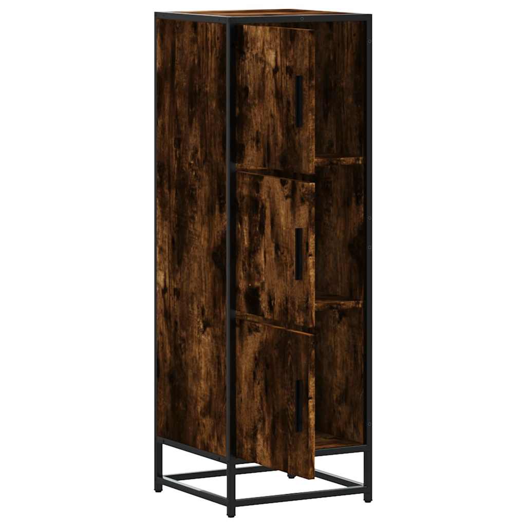 Highboard rūkytas ąžuolas 35,5x35x106,5 cm Mediena ir metalas