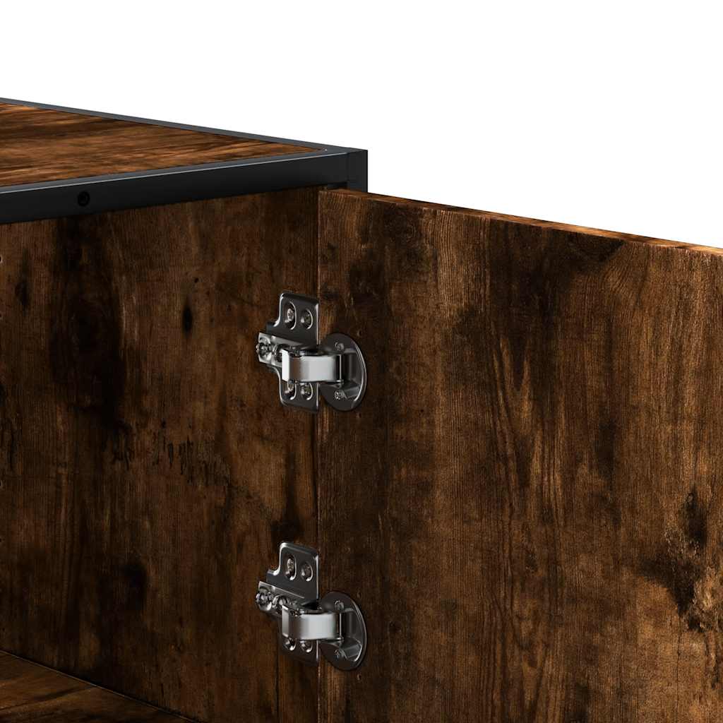 Highboard rūkytas ąžuolas 35,5x35x106,5 cm Mediena ir metalas
