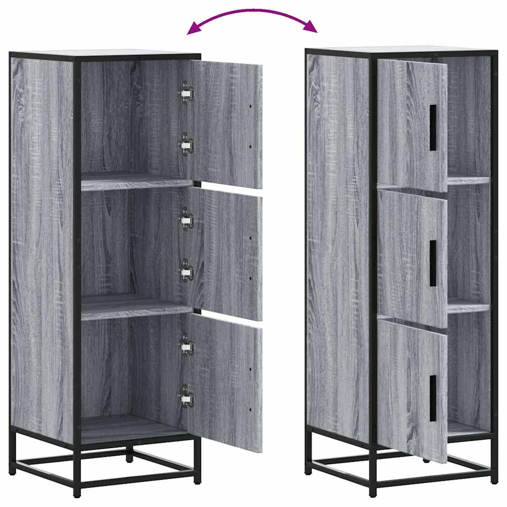 Highboard Gray Sonoma inžinerinis medis ir metalas