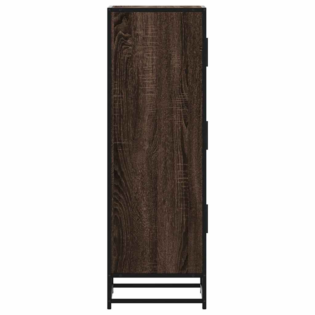 Highboard Rudas ąžuolas 35,5x35x106,5 cm Mediena ir metalas