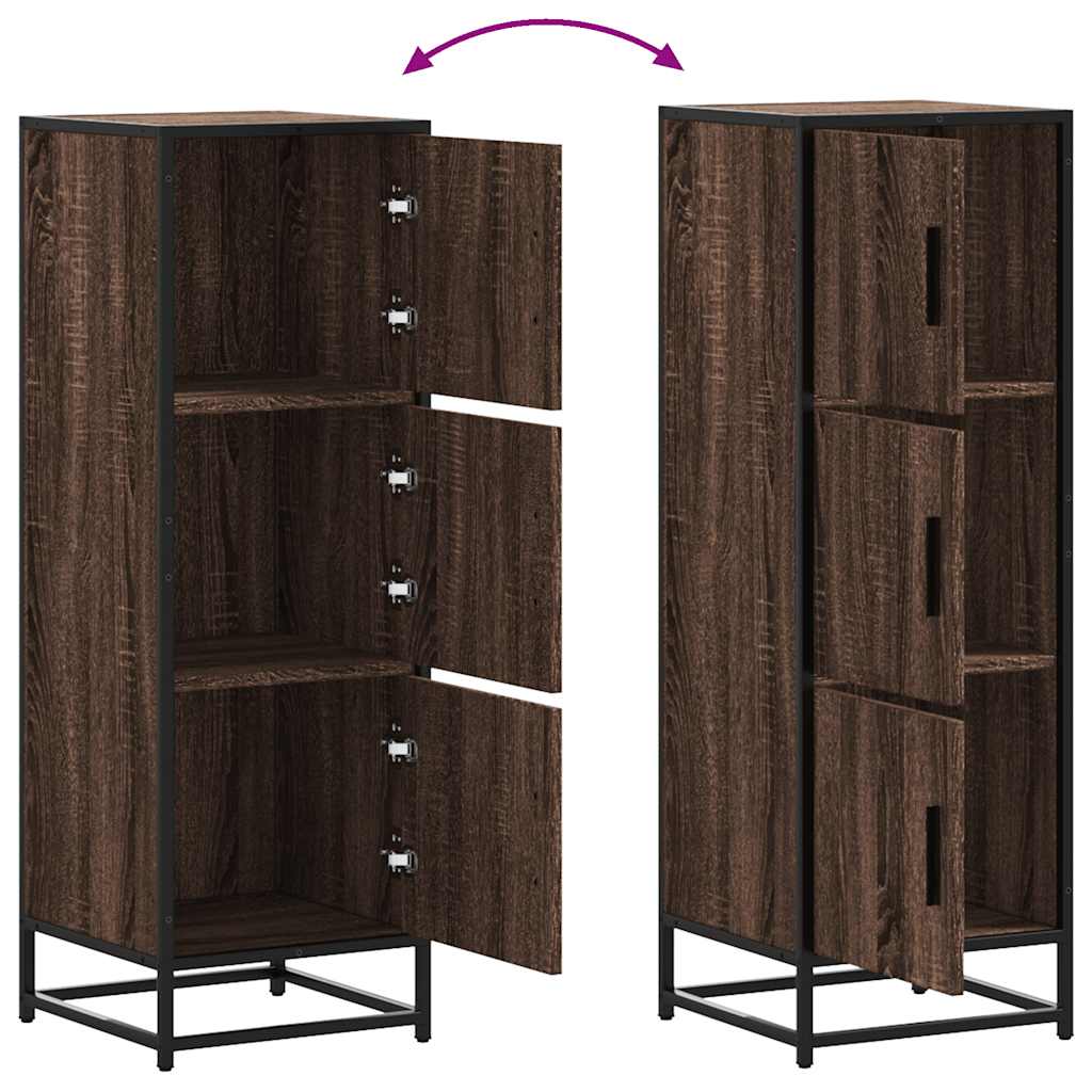 Highboard Rudas ąžuolas 35,5x35x106,5 cm Mediena ir metalas