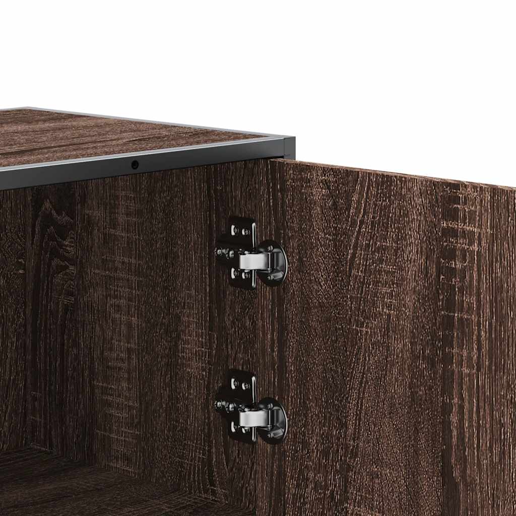 Highboard Rudas ąžuolas 35,5x35x106,5 cm Mediena ir metalas