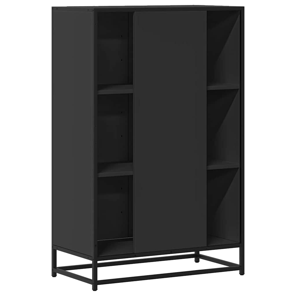 Highboard Black 68x35x106,5 cm Mediena ir metalas