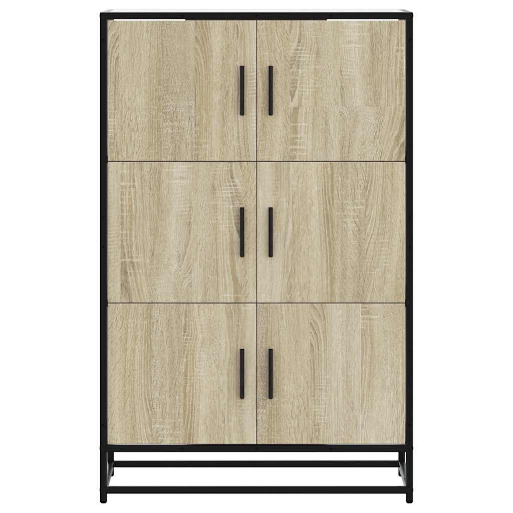 Highboard Sonoma oak engineered wood and metal
