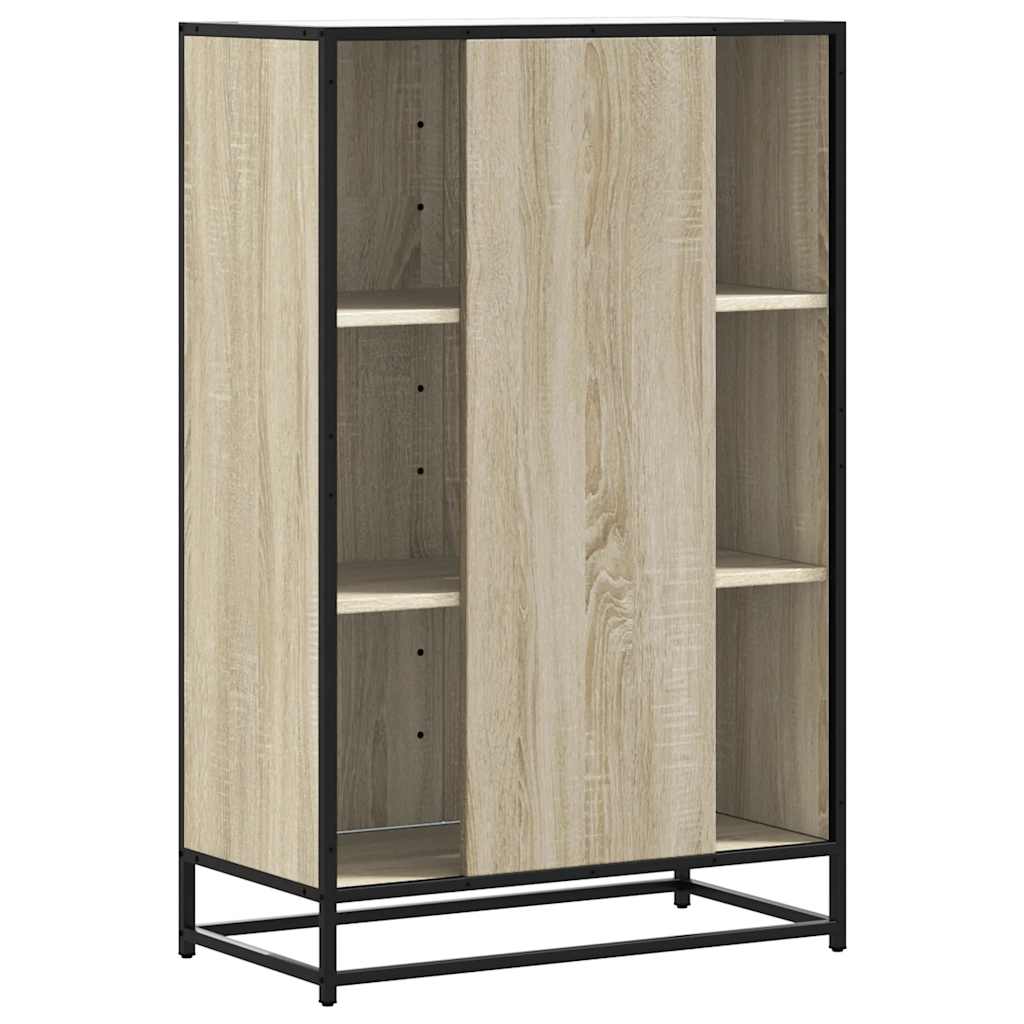 Highboard Sonoma oak engineered wood and metal