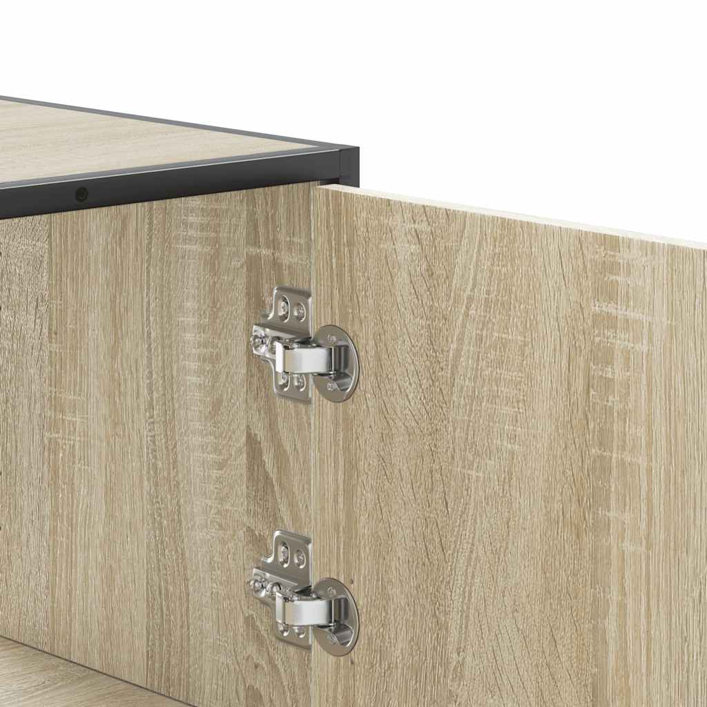 Highboard Sonoma oak engineered wood and metal