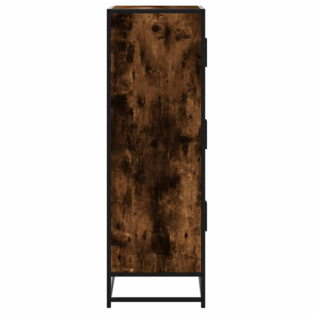 Highboard Rūkytas ąžuolas 68x35x106,5 cm Mediena ir metalas