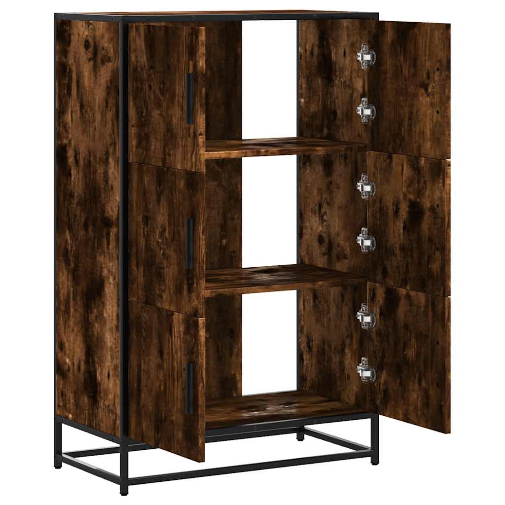 Highboard Rūkytas ąžuolas 68x35x106,5 cm Mediena ir metalas