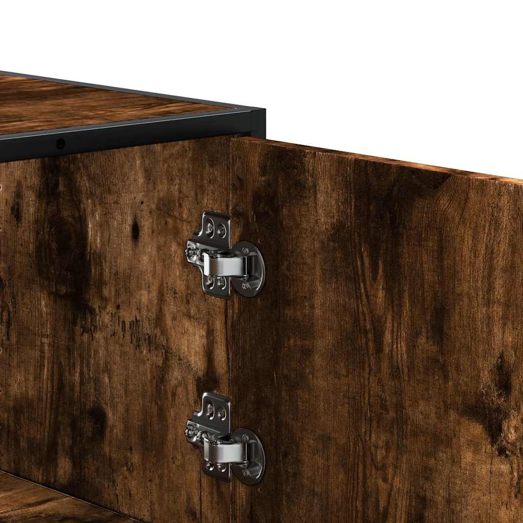 Highboard Rūkytas ąžuolas 68x35x106,5 cm Mediena ir metalas