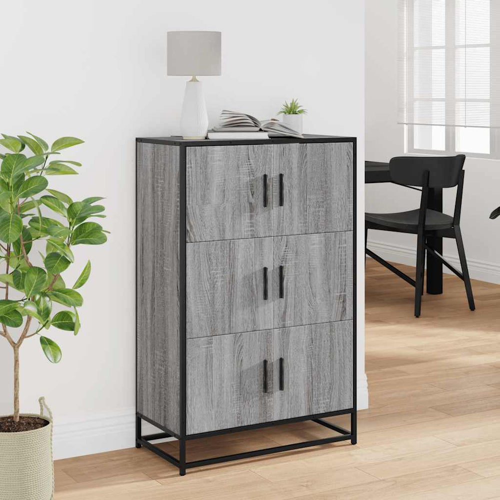 Highboard Pilka Sonoma Inžinerinė mediena ir metalas