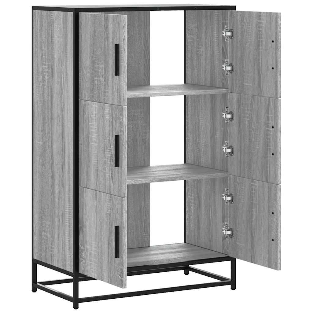 Highboard Pilka Sonoma Inžinerinė mediena ir metalas