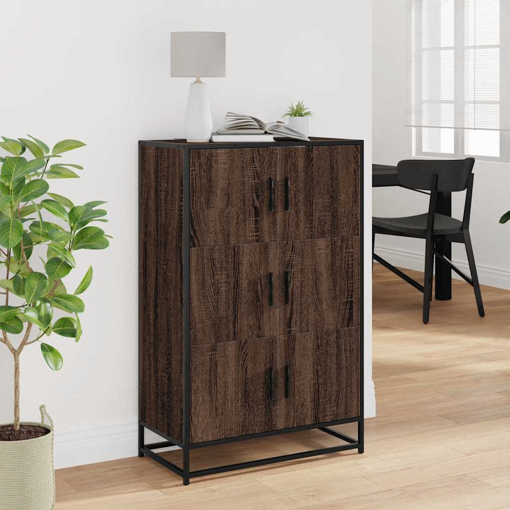 Highboard Rudas ąžuolas 68x35x106,5 cm Mediena ir metalas