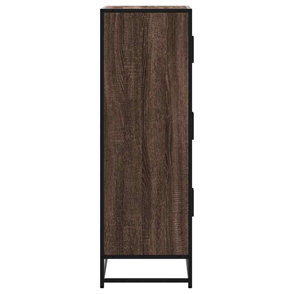 Highboard Rudas ąžuolas 68x35x106,5 cm Mediena ir metalas