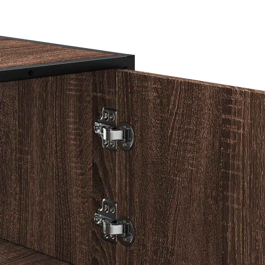 Highboard Rudas ąžuolas 68x35x106,5 cm Mediena ir metalas
