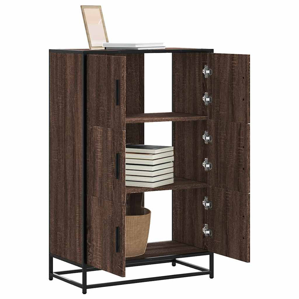 Highboard Rudas ąžuolas 68x35x106,5 cm Mediena ir metalas