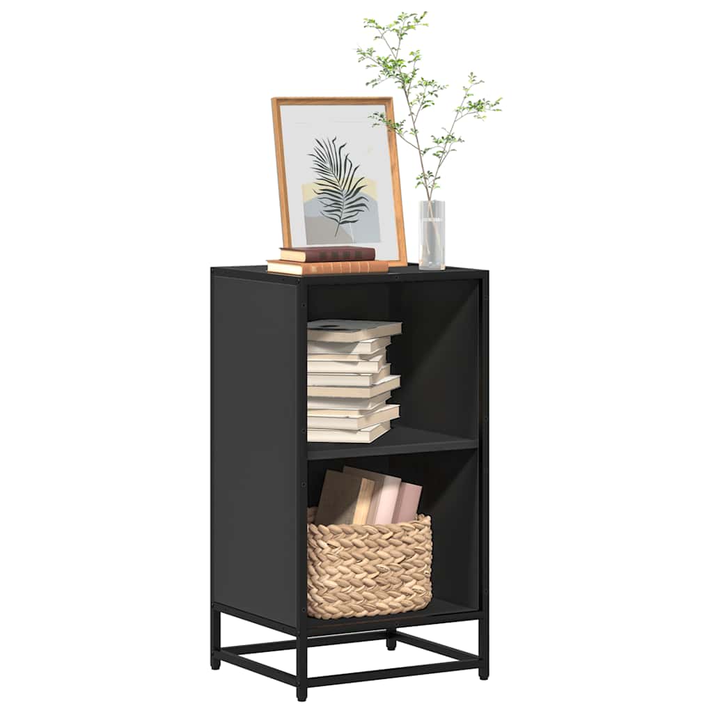 book cabinet black 40x35x76 cm engineered wood