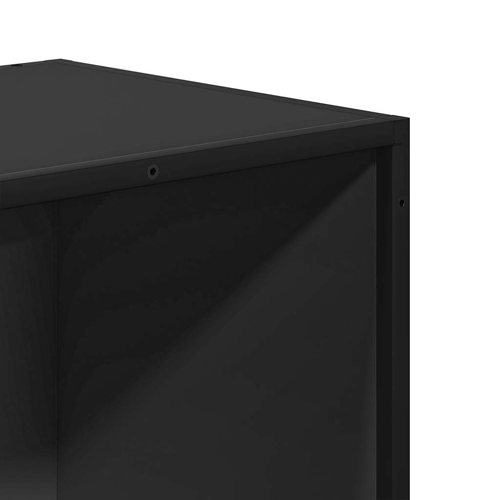 Black Book Cabinet 60x35x76 cm Engineered Wood