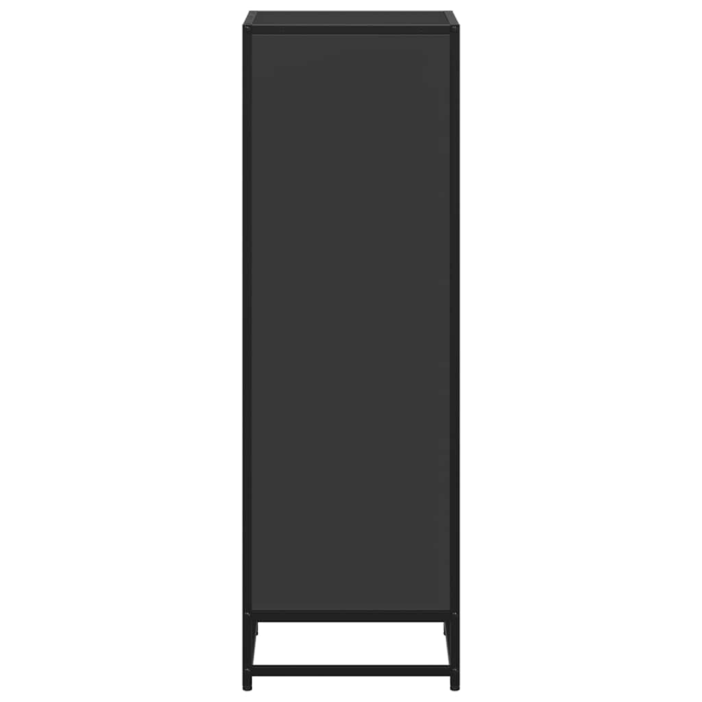 grāmatu skapis melns 40x35x107,5 cm inženierijas koksne