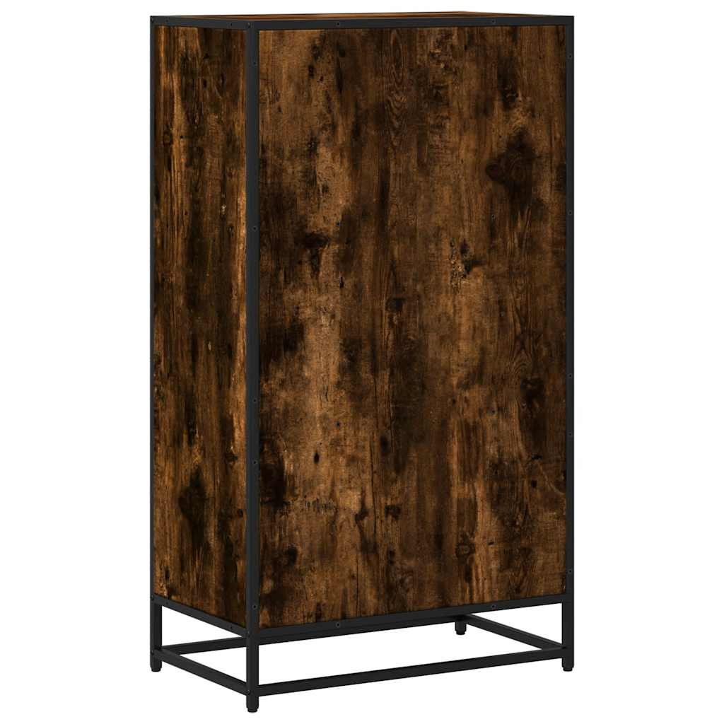 knygų spintelė rūkytas ąžuolas 60x35x107,5 cm dirbtinė mediena