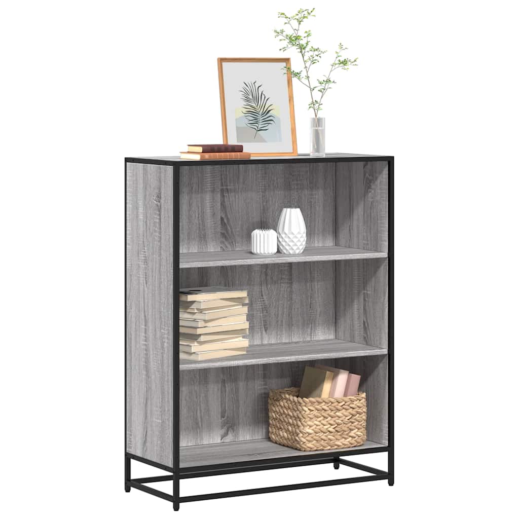 knygų spintelė pilka Sonoma 80,5x35x107,5cm inžinierinė mediena