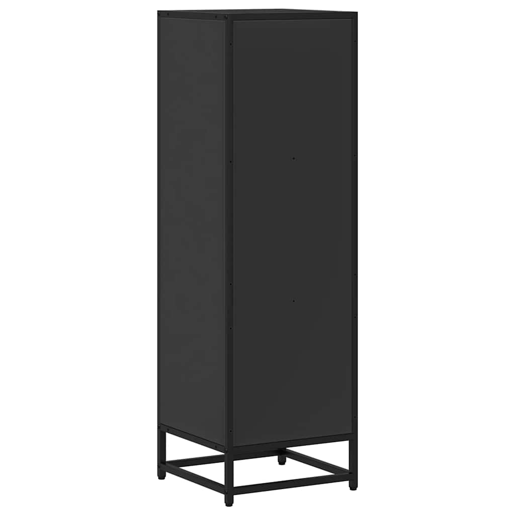 Grāmatu plaukts melns 33,5x33x107,5 cm inženierijas koksne